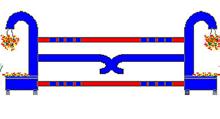 1x Hek 60 x 300cm 3x Springboom Ø10cm lengte 300cm (kruishout)