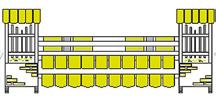 Hindernissen Hout - Standaard 13018 2x Planken 30 x 300 cm 2x Springboom Ø10cm lengte 300cm.