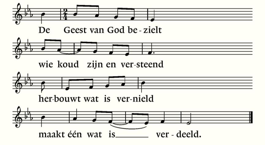 Zegen Slotlied 686 De Geest des Heren heeft Ontmoeting bij brood en boter, wijn en honing Agape-