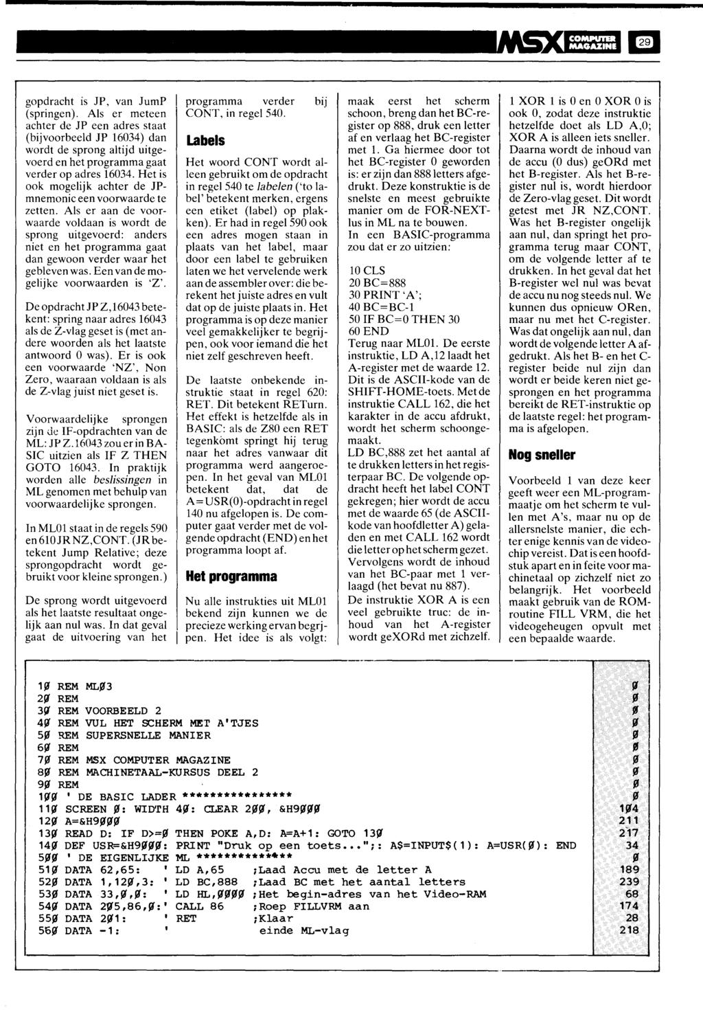 $ COMPUnll MAGAZINE gopdracht is lp, van lump (springen).