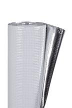 ALUFLEX is een gealuminiseerd en gewapend dampscherm uit polyetheen. Heeft een hoge pons - en waterdampweerstand. De aluminium afwerking zorgt voor een betere warmtereflectie.