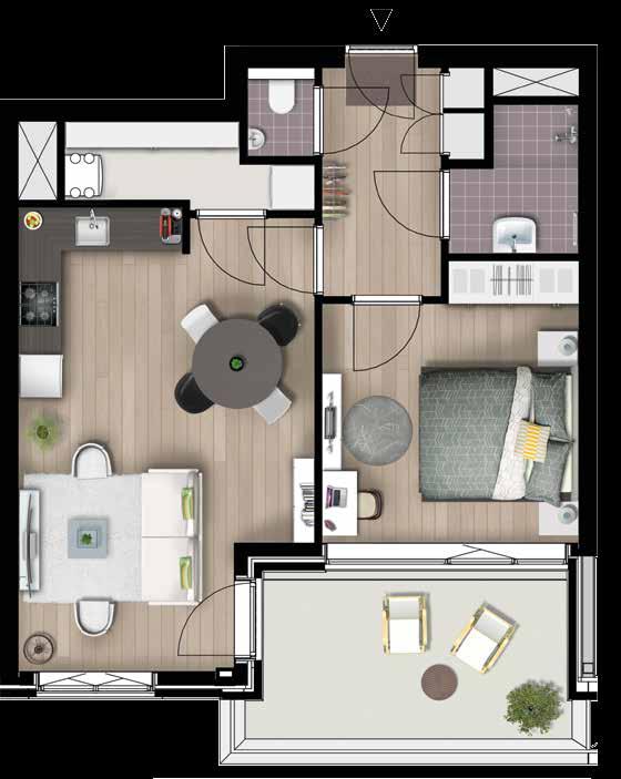 24 m 2 slaapkamer 1 13 m 2 balkon