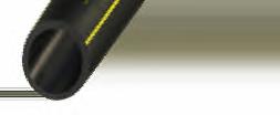 HDPE Buis PE SDR 17 Gastec Zwart met gele streep PN 4 25x2,0mm m/rol PE0220GG 1,09 /mtr 32x2,0mm m/rol PE032020GG 1,29 /mtr 40x2,3mm m/rol PE040023GG 1,98 /mtr x2,9mm m/rol