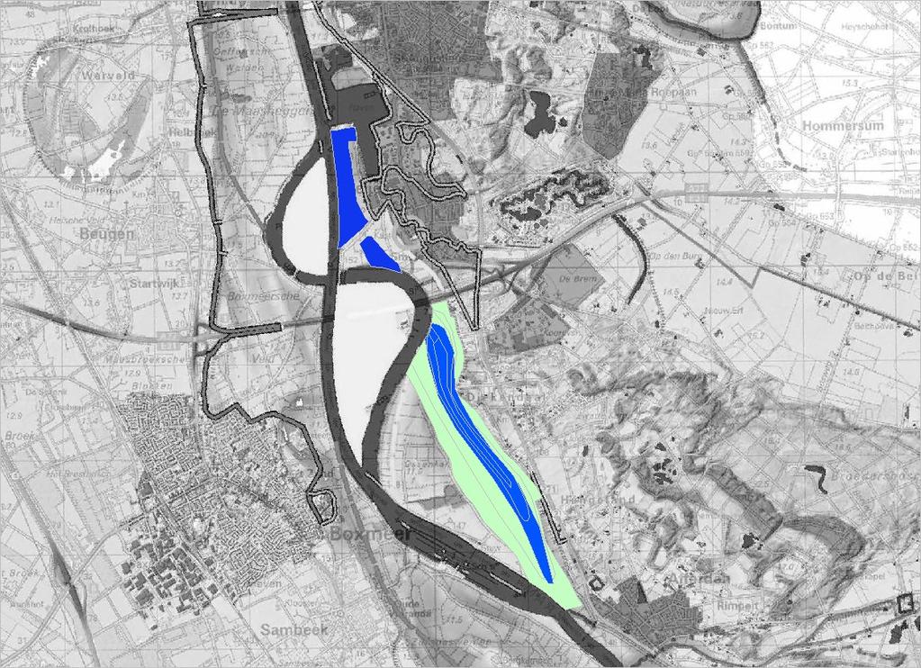 3.9.3 Haven Heijen en natuurlijke geul (ontwerp Stuurgroep Regiovisie) Door de Stuurgroep is aangegeven dat de haven bij Heijen conform het plan van Teunesen kan worden opgenomen.