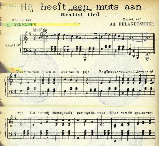 Hugo Geeraerts uit Leuven bezorgde ons een versie zoals hij die door zijn moeder Berta De Blick had horen zingen. Die versie wijkt slechts in enkele details af van de originele partituur van Dekemper.