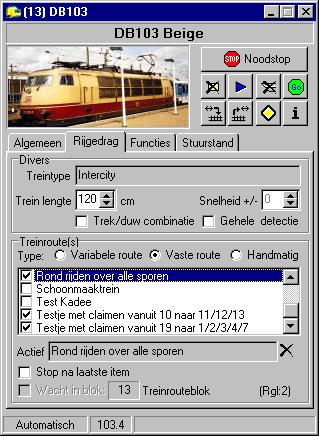 Dit geldt bijvoorbeeld voor het treintype en de indicatie voor een treinstel»page 355.