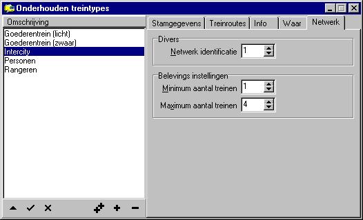 2015 PaHaSOFT Koploper 8.7 Pagina 77 van 417 Treintypes (netwerk) Dit tabblad is alleen van toepassing bij de speciale netwerkversie van Koploper.