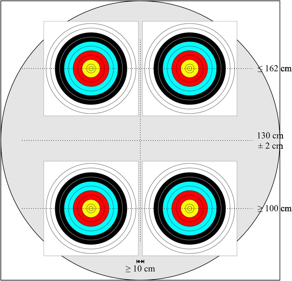 Image 12: 4 x 4 40cm Target Face for Indoor 4 x 4 Las Vegas drievoudig blazoen