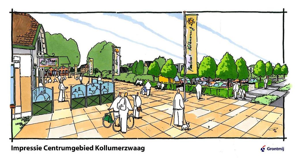 Toekomstvisie Kollumerzwaag 5.2 Visie Op de vorige bladzijde is de visie voor de ruimtelijke ontwikkeling van Kollumerzwaag weergegeven.