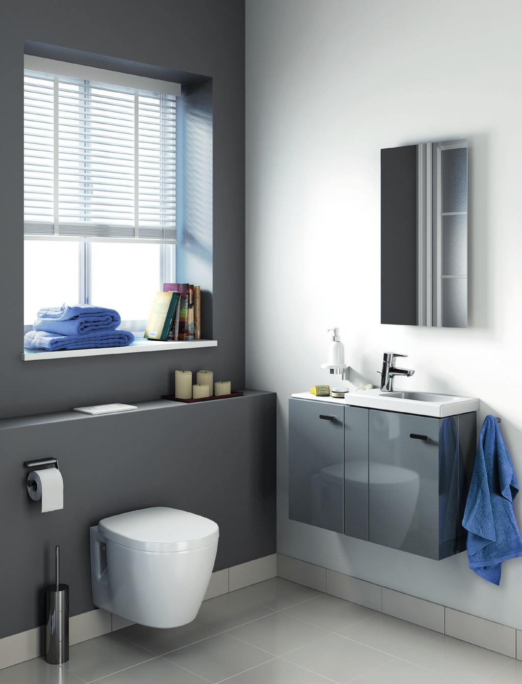 Connect Space van Ideal Standard: de plaatsbesparende oplossing Met de nieuwe Connect Space-serie biedt Ideal Standard stijl en comfort voor de kleine badkamer.