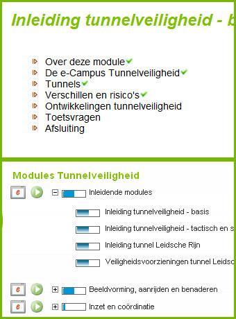 Modulewijzer Deze module bestaat uit de volgende onderdelen, die worden weergegeven in het modulemenu (zie het bovenste deel van de afbeelding rechts): * over deze module, met moduleinformatie, de