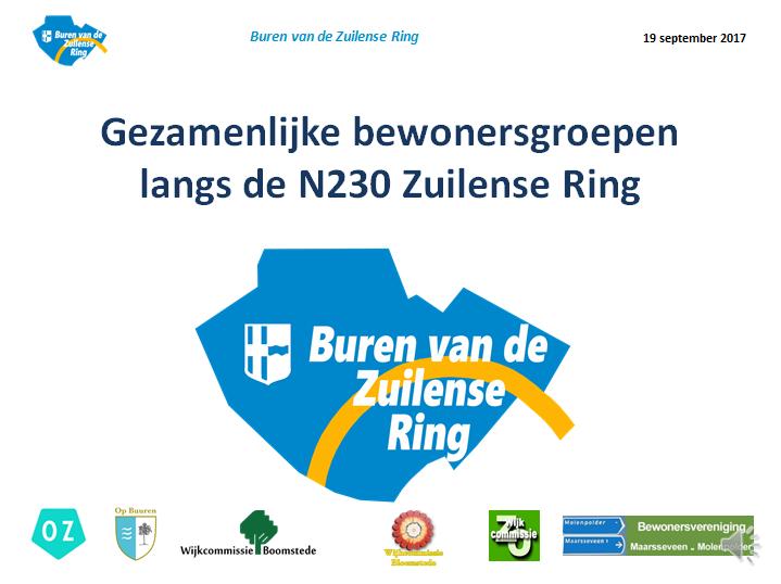 1. Met deze presentatie geven de Buren van de Zuilense Ring graag inzicht in de ontwikkelingen rond de Zuilense Ring en de problematiek die daaruit voortvloeit.