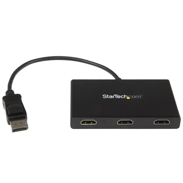 DisplayPort naar HDMI multi-monitor splitter - 3 poorts MST Hub Product ID: MSTDP123HD Met deze MST hub kunt u drie HDMI -schermen aansluiten op uw DisplayPort (DP) 1.2 Windows laptop of desktop.