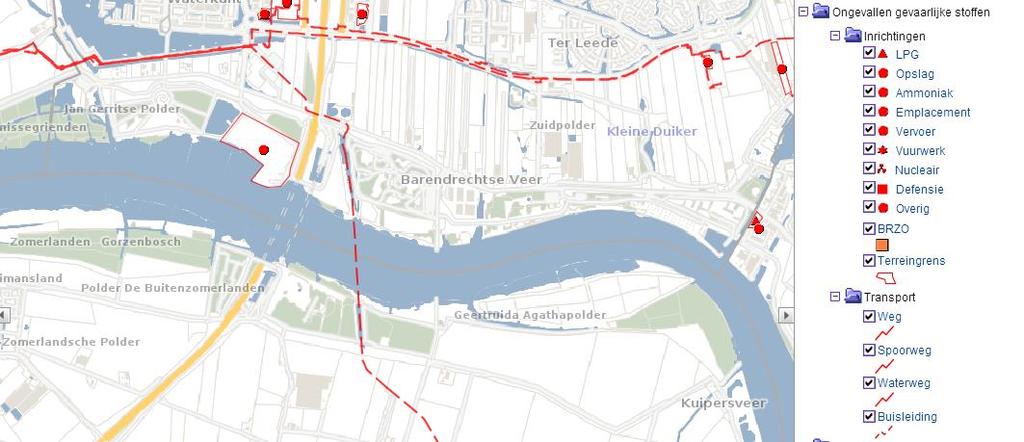 7.5.1 Analyse Buisleidingen en hoogspanningslijnen -- - 0 + ++ leidingen of hoogspanningslijnen binnen adviesafstanden leidingen of hoogspanningslijnen binnen maximale werpafstand, buiten max.