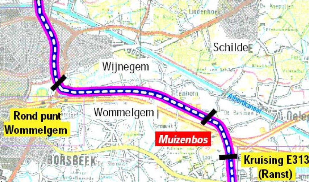 Scenario 4 oostzijde 2 e spoorontsluiting De verdere ruimtelijke en bouwtechnische ontwikkeling van het wegvak E34-E313 dient