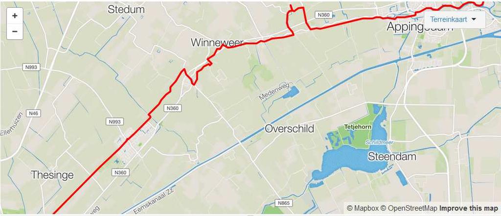 Wirdum Gn 56 Ten Post Ten Boer Loop de Stadsweg helemaal door tot Ten Boer. Sla ter hoogte van de begraafplaats rechtsaf op de grote weg en ga gelijk weer linksaf de Stadsweg op.