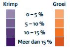 35 Vergrijzing en demografische krimp: kans of bedreiging voor de detailhandel? dat er ook krimpende gebieden liggen in centrale delen van Nederland.