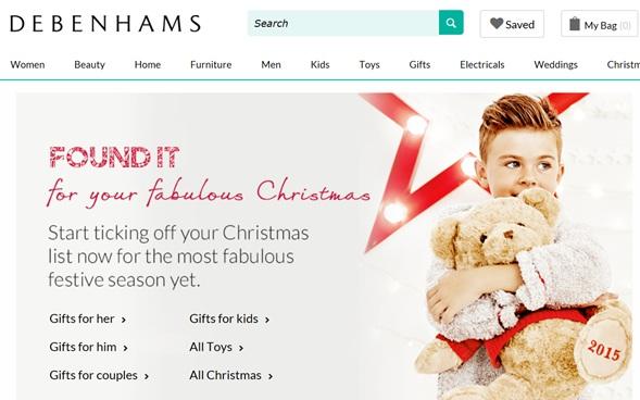 This advert is from the shop Debenhams in the UK. I found it on the homepage of their website: www.debenhams.co.uk. It aims at parents buying gifts for Christmas.