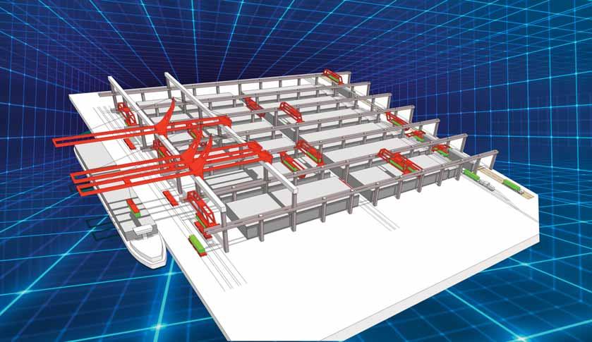 040 Hoewel er in de zeehavens voldoende kranen staan, leidt de lagere prioriteit voor het laden en lossen van de talrijke binnenvaartsche pen tot inefficiëntie in het binnenvaarttransport.