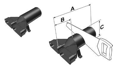 100 mm C DN 125 A 420 mm 402 mm min. 100 mm min.