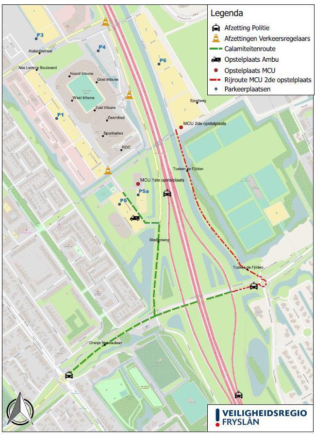 Bijlage 1: overzichtskaart omgeving (Sportstad Heerenveen inclusief aan- en afvoerroutes en