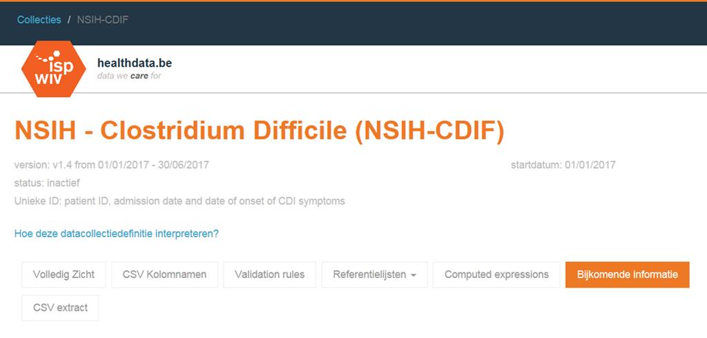 Update protocols Op NSIH website - zie http://www.nsih.be/surv_sep/deelname_nl.asp en http://www.nsih.be/surv_cdif/deelname_nl.