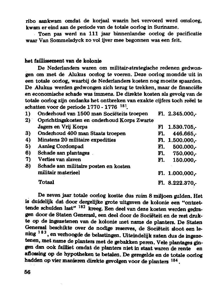 ribo aankwam omdat de korjaal waarin het vervoerd werd omsioeg, kwam er-eind aan de periode van de totale oorlog in Suriname.