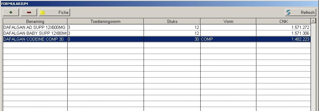 7.2.1.2 Nieuwe gegevens toevoegen of wijzigen - Druk op nieuw. - Een lege fiche zal verschijnen. - Vul de gegevens in en druk op toevoegen. 7.3 