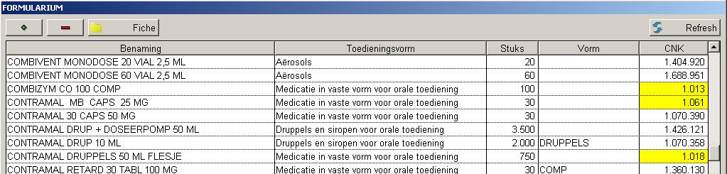 - Typ de eerste 4 karakters van het te selecteren product en gebruik de toets bevestigen of enter.