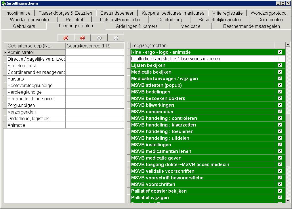 1 Starten met MSVB In het zorgdossier moet men eerst in de module instellingen de toegangsrechten geven tot MSVB. Attesten: geeft bij de opstart van het programma de attesten weer die gaan vervallen.