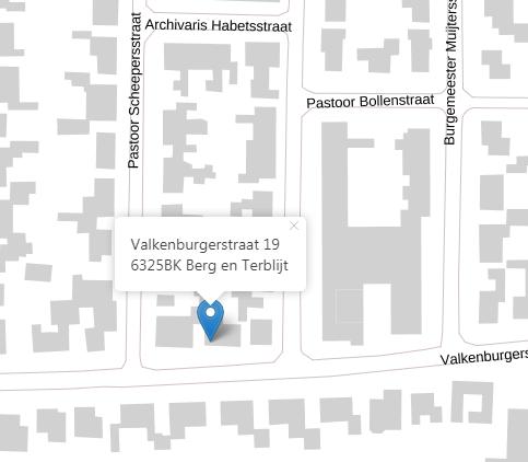 Kadastrale gegevens Het perceel is kadastraal bekend als gemeente Berg en Terblijt, sectie D, nummer 205, groot 230 m².