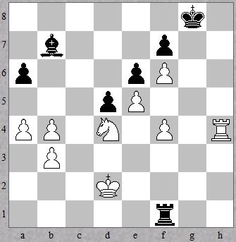 Pd4, Hier blijft het witte paard de gehele partij stevig staan en heeft grote invloed op het verdere verloop. Ruil van Lc5 tegen Pd4 geeft wit ook de betere stelling. 13., Tc8 14.Dg4, g6 15.