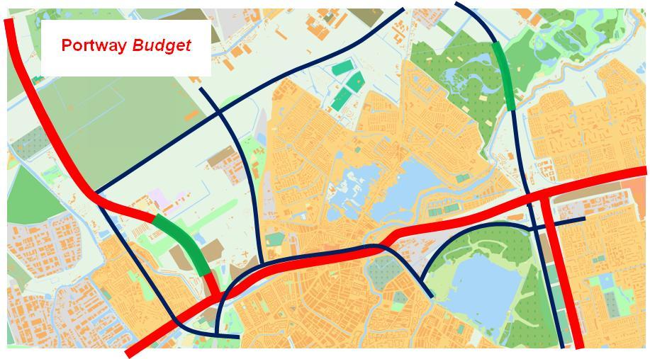 Portway Rotterdam 2012 Budgetversie Portway Budget Stroomlijning en Sanering A13 en A20 Simpel en slim netwerk van stadswegen,