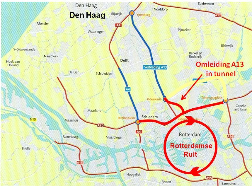 De keuze voor de A13/16 staat dus niet op zichzelf. Deze keuze heeft verstrekkende gevolgen voor de toekomstige inrichting van de Rotterdamse regio.