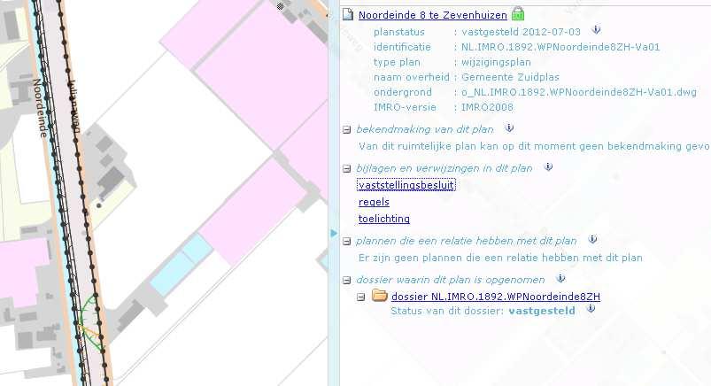 nl) Bovendien is bestemmingsplanwijziging Noordeinde 8 in Zevenhuizen vastgesteld op 3 juli 2012 (zie figuur 5b).