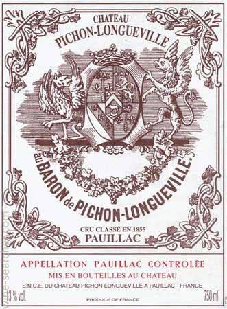 Classé Pauillac MC - 128,10 155,00 96-97 97-99 96-99 95-97,5 Château Pichon