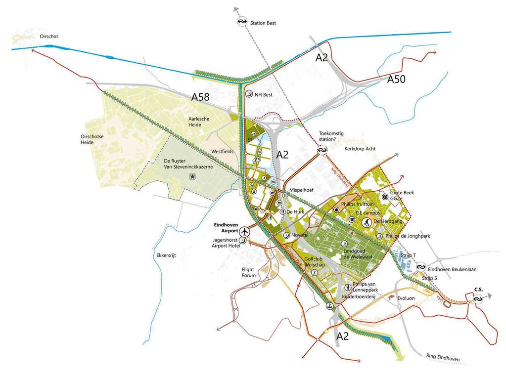 Brainport Park Groene corridor verbindt Stad-Land.