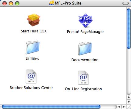 MFL-Pro Suite op de meegeleverde cd-rom 1 1 MFL-Pro Suite op de meegeleverde cd-rom Macintosh MFL-Pro Suite installeren U kunt de software voor MFL-Pro Suite en multifunctionele drivers installeren.