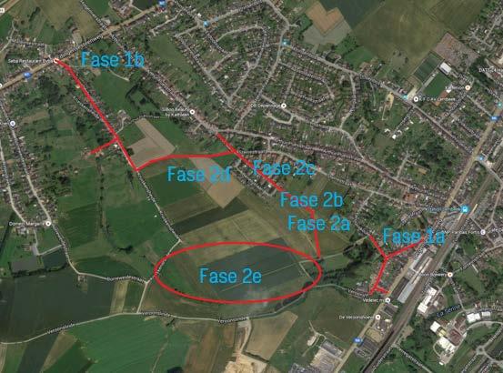 Planning fase 2c: Vredelaan start : augustus 2017 einde : mei 2018 fase 2d: buurtweg nr 56 start : in de loop van fase 2c einde : zomerbouwverlof 2018 fase 2 e: