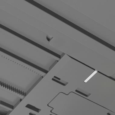 Zorg ervoor dat de breedte- en lengtegeleiders zijn uitgelijnd met de indicatoren voor papierformaat aan de onderkant van de lade.