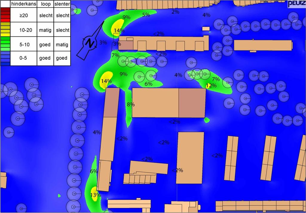 4 Het te verwachten windklimaat in de geplande bebouwingssituatie, beoordeeld