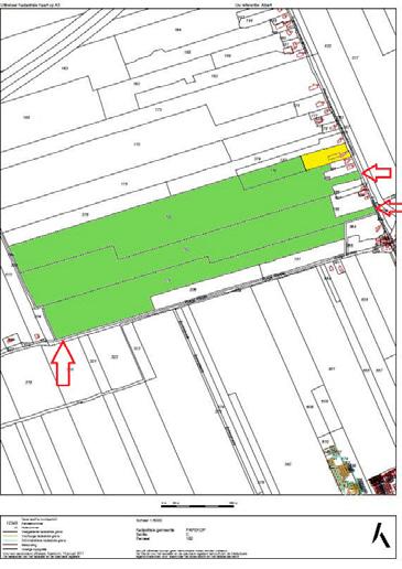 Lijst van Zaken n.v.t. ter overname gaat mee blijft achter Kadastrale kaart (noordgericht) gemeente Huisnr. 56a Perceelnr: 180 gedeeltelijk, ca. 8.