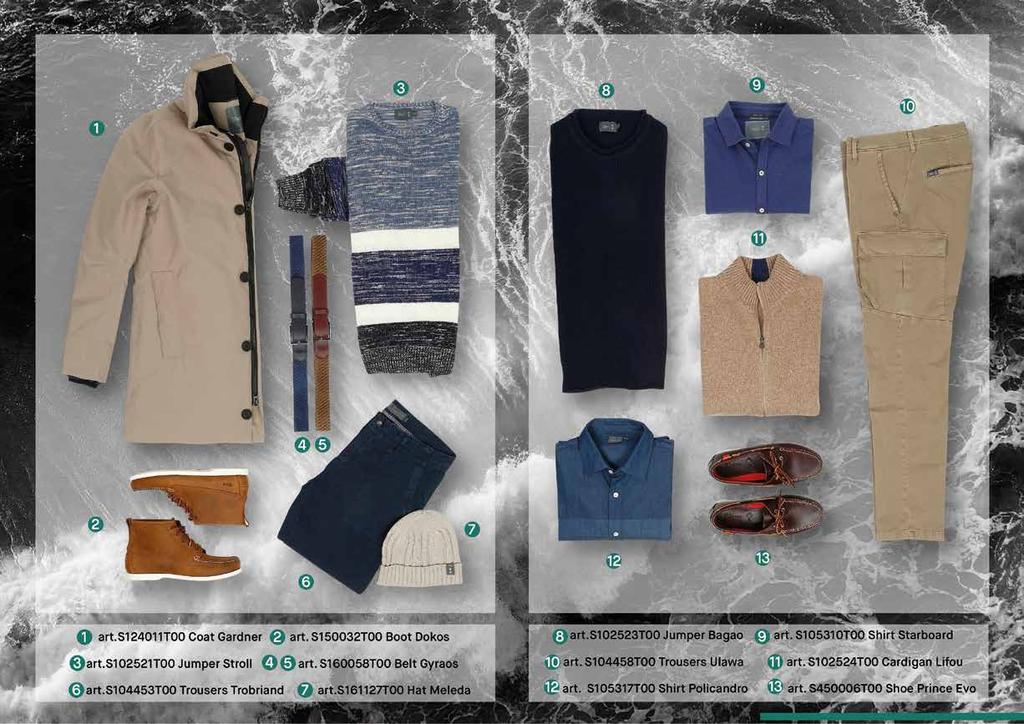 8 Jumper Bagao S102523T00 9 Shirt Starboard S105310T00 108 Trousers Jumper Ulawa Bagao S104458T00 S102523T00 119 Cardigan Shirt Starboard