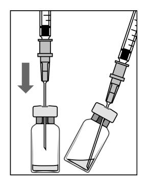 De volgende medische hulpmiddelen voor eenmalig gebruik zijn nodig voor de bereiding en intravitreale injectie: - een 5 µm filternaald (18G x 1½, 1,2 mm x 40 mm, meegeleverd) - een 1 ml steriele