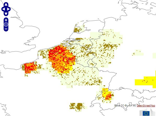 De droogtekaarten 3 van het EDO 4 geven een indicatie voor droogte in functie van de vegetatie voor heel Europa. De kaarten voor de tweede decade van september 2017 zijn de meest recente.