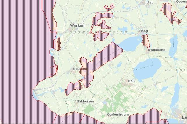 5.3 Oudegaasterbrekken, Fluessen en omgeving 5.3.1 Begrenzing Oudegaaster brekken Gouden Bodem Fluessen Morra Afbeelding 5.2.