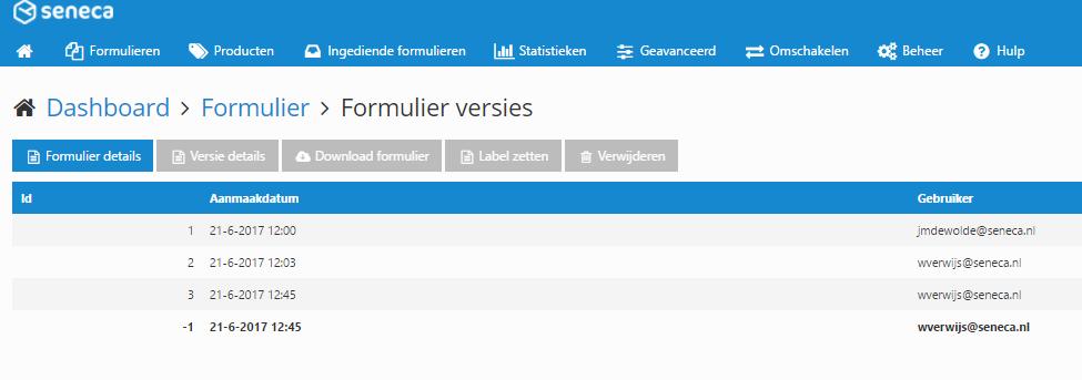 Klik op Vervang bestaand formulier om het al bestaande formulier te vervangen door deze versie.