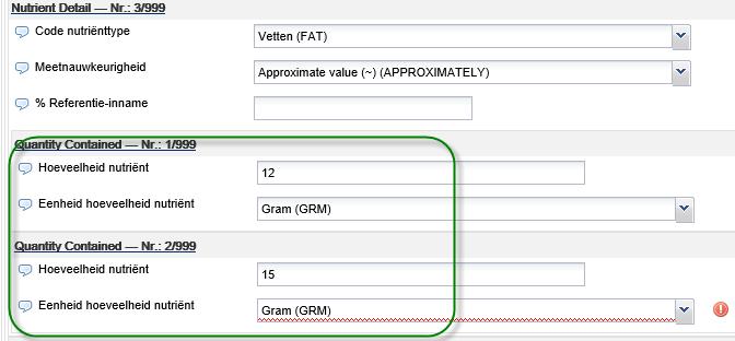 GDSN validatie 1218 There must be at most one iteration of "Quantity Contained" per Unit Of Measure.