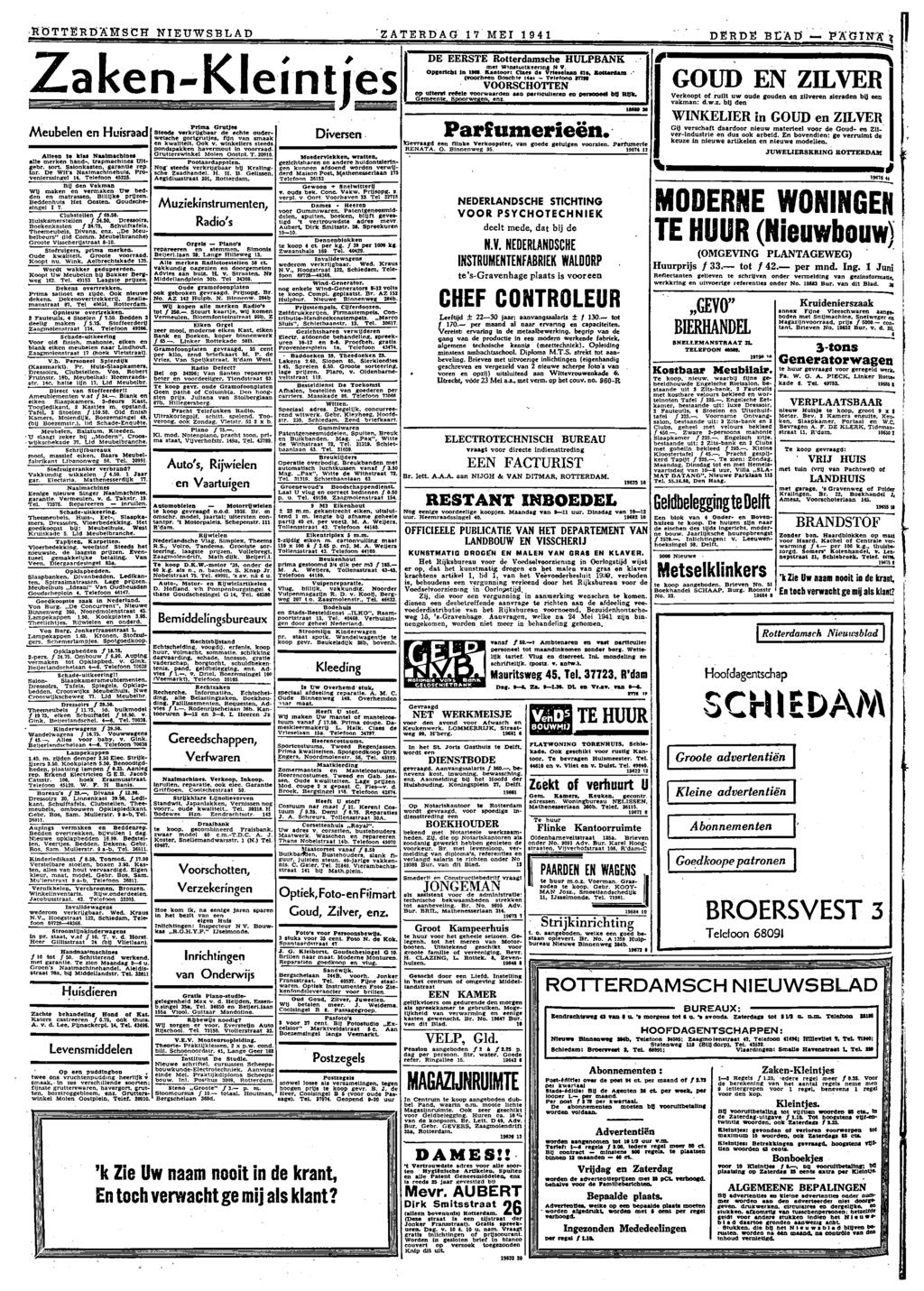 Op < tesgravhage mnsts _^ ROTTERDAMSCH NEUWSBLAD Zak K tfes Meubel Husraad Alle e klas Naamachnes alle merk hand trapmachlncs Ultgebr sort Salonkast garante rep lnr De Wlfs Naamachnehuls