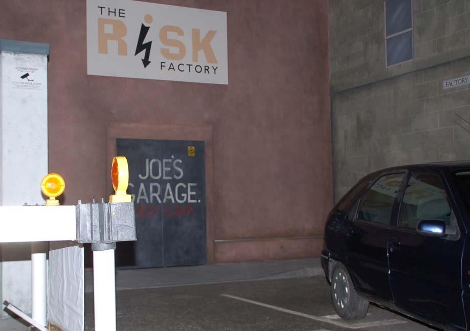 Eén van de simulatie-opstellingen in the Risk Factory 3.